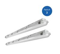 ENER-J Pack of 2 Non Corrosive Waterproof Fitting 12m 40W 120 lumens per Watt in White ENER-J White