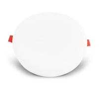 ENER-J Pack of 4 12W Frameless Recessed Surface Super LED 105mm Round 3000K P in White ENER-J White