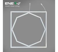 ENER-J Pack of 4 600x600mm LED Light with PD Design 40W Cool White Frame Bord ENER-J White