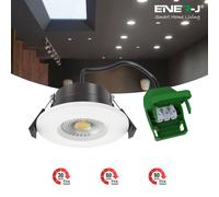 ENER-J Pack of 4 7W Dimmable CCT Changeable Fireproof Downlight IP65 Dimmable in Black ENER-J Black