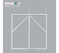 ENER-J Pack of 6 60x60cm LED Frame Light with Blue Arrow Design 40W Cool Whit in White | Size: 60x60 cm ENER-J White 60x60 cm