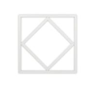 ENER-J Pack of 6 Double Square Borderline LED 60x60 40W 4000 Lumens 3 Years P in White ENER-J White