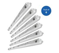 ENER-J Pack of 6 Power Selectable CCT Selectable Non Corrosive Waterproof Fit in White ENER-J White