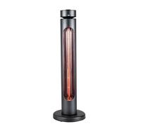 ENER-J Portable Infrared Heater 8 Heat Settings, Green & Red colour Knob, IP65 in Black ENER-J Black