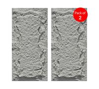 ENER-J PU Wall Panel Gray Slate Moisture-Proof Decorative Cladding 1200x600mm Pack of 2 for Indoor & Outdoor Use in Grey ENER-J Grey