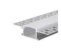 Ener-J Recessed Plasterboard Trimless Aluminium Led Profile With Flange For Drywall Size 60mm X 14 35mm Length 2 Meters Pack Of 4