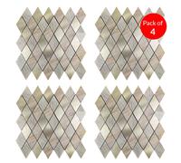 ENER-J Rose Gold Diamond Peel & Stick Aluminium Tiles 295x295mm (4) ENER-J Gold