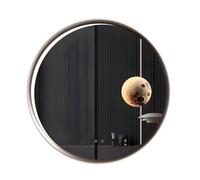 ENER-J Round LED Mirror with Moon Design - 70cm in White | Size: 100 cm x 100 cm ENER-J White 100 cm x 100 cm