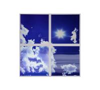 ENER-J Set of 4 SKY Cloud LED Panels, Colour Changing and Dimmable, 60x60cm 40W 3D Effect, Ceiling Light with Remote, 2200 Lumens