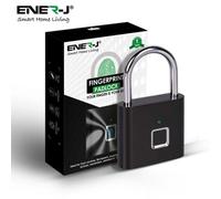 Ener-J Sha5304 Smart Fingerprint Padlock Waterproof Padlocks & Luggage Lock