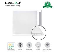 ENER-J Slim Backlit LED Panel 60x60cm CCT Switchable White 40W 2 Pack | Size: 60x60 cm ENER-J White 60x60 cm