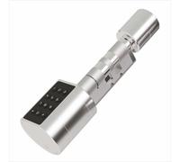 Ener-J Smart Adjustable Cylinder Bluetooth Door Lock Fingerprint Code Silver