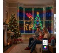 ENER-J Smart Curtain Lights 2 x 2m 400 LED with Remote UK Power Adapter in White | Size: 25 cm diameter x 19 cm high ENER-J White 25 cm diameter x 19 cm high