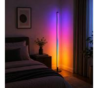 Ener-J Smart RGBIC Floor Light APP Control 1.6M LED Corner Lamp with Remote & Music Sync