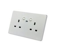 ENER-J Smart Wall Socket - WiFi Double Power Socket with USB & Type-C, Alexa & Google Compatible, 13A UK White