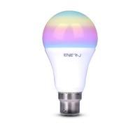 ENER-J Smart Wi-Fi GLS LED Lamp B22, 9W, RGB+W+WW, Dimmable in White ENER-J White