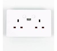 Ener-J Smart Wifi 13A Twin Wall Socket With Type C Port White 250V