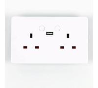 ENER-J Smart WiFi 13A Twin Wall Socket with Type C Port White 250V ENER-J White