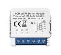 ENER-J Smart WiFi 3CH Switch Module, Converts Existing Switch to App & Voice Control, Works with Alexa & Google Assistant