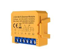 ENER-J Smart WiFi BLE 2 Gang Dimmable Light Switch Module White 300W | Size: 1000mm x 1000mm ENER-J White 1000mm x 1000mm