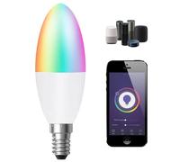 ENER-J Smart WiFi Candle Bulb, E14 Base, RGB+CCT Changing & Dimmable via APP (3pc pack) in White | Size: 25 cm diameter x 19 cm high ENER-J White 25 cm diameter x 19 cm high