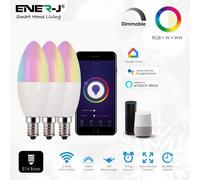 Ener-J Smart Wifi E14 Led Candle Bulb 4.5W, Rgb+W+Ww, Dimmable