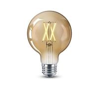 Ener-J Smart WiFi E27 LED Filament Bulb, 806lm 8.5W Dimmable CCT Golden G95 Globe, Works with Alexa & Google Assistant | Single pack
