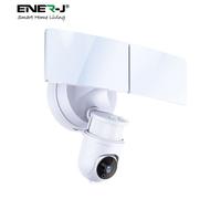 ENER-J Smart Wifi Security Kit 1080P Floodlight Camera Black 240V in White | Size: 25 cm diameter x 19 cm high ENER-J White 25 cm diameter x 19 cm high
