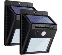 ENER-J Solar Powered Motion Sensor Wall Lights Waterproof Bright Wireless (2 Pack) in White ENER-J White