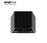 ENER-J Solar Up-Down Wall Lights with 3 directional Polycrystalline Solar Panel 5V/0.9W*3, 3.7V/1300mAh in White | Size: 25 cm diameter x 19 cm high ENER-J White 25 cm diameter x 19 cm high