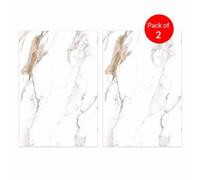 Ener-J Sophisticated Charcoal High-Gloss Pet Marble Wall Cladding Size:1220 X 2440 X 8 mm (Pack Of 2)