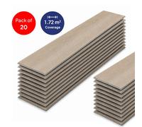 Ener-J Spc Herringbone Vinyl Flooring Pack Of 20 Ivory Birch 1.72 Sq Meter 625X125 mm 6mm 0.55mm Wear Layer Waterproof Click Lock