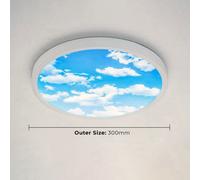 Ener-J Surface Mounted Sky Led Ceiling Light, 2D Printed Sky Light Shade, Power: 24W, Size: 300mm, 6500K, Ip20