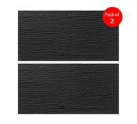 ENER-J Textured Midnight Ridge stone Sheet Size 1200 x 600 x 4 mm (Pack of 2) in Black ENER-J Black