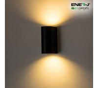 Ener-J Up-Down Gu10 Fitting Wall Light Black Housing, Ip44 Up/down Outdoor Wall Light (Max 35Wx2)