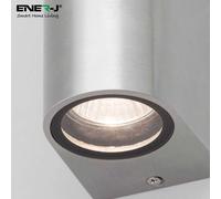 ENER-J UpDown Light Silver Housing GU10 Fitting IP44 Spotlight Bulbs ENER-J Silver