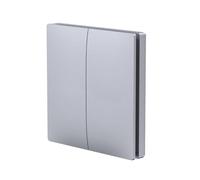 ENER-J Wireless Kinetic 2 Gang Self Powered Light Switch Silver IP56 ENER-J Silver