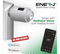 ENER-J Women's Pack of 2, Wifi Smart thermostatic radiator valve with screen in Light Beige | Size: 1190mm x 1040mm ENER-J Light Beige 1190mm x 1040mm