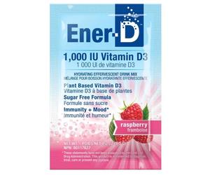 Ener-Life Ener-D Vit D3 1000IU Raspberry Sugar Free Sachets 24 Sachets