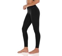 ENERBLOOM Workout Yoga Leggings for Women Exercise Gym Clothes High Waisted Compression Pants 28'' Cream Feeling Tight No Front Seam Full Length, Carbon Black, S