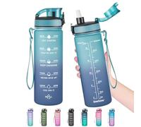 Enerbone 24 oz Water Bottle, Leakproof BPA & Toxic Free, Motivational Water Bottle with Times to Drink and Straw, Fitness Sports Water Bottle with Strap for Office, Gym, Outdoor Sports