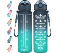 Enerbone 32 oz Drinking Water Bottle with Times to Drink and Straw, Motivational with Carrying Strap, Leakproof BPA & Toxic Free, Ensure You Drink Enough Water for Fitness Gym Outdoor