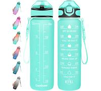 Enerbone 32 oz Water Bottle with Times to Drink and Straw, Motivational Drinking Water Bottles with Carrying Strap, Leakproof BPA & Toxic Free, Ensure You Drink Enough Water for Fitness Gym Outdoor