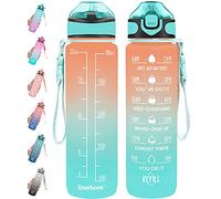 Enerbone 32 oz Water Bottle with Times to Drink and Straw, Motivational Drinking Water Bottles with Carrying Strap, Leakproof BPA & Toxic Free, Ensure You Drink Enough Water for Fitness Gym Outdoor