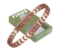 EnerCoppeX 3500 Gauss Magnetic Men's Anklet, 99.99% Pure Copper Magnetic Anklet - Double Row Magnetic 60 Magnets