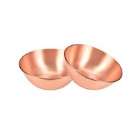 EnerCoppeX 99% Pure Copper Salad Bowl, Extra Large 20CM Mixing Bowl, Ysed for Beating Eggs, Serving Salads, Desserts, Seafood, Etc. (2)