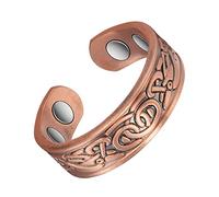 EnerCoppeX Pure Copper Magnetic Bracelet, 99.9% Solid Copper Magnetic Bracelet, 8 Magnets Adjustable Size Cuff Bracelet, Unisex