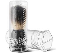 Enerfort Shaving Brush Travel Case, Shave Brush Holder Stand with Adjustable Height Compatible Most of Shaving Brushes (Brush not Included) White