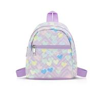 Energather Ladies Small Backpack, PU Leather Small Backpacks for Women and Girls, Mini Backpack Cute Backpack with Adjustable Shoulder Strap for Travel, Shopping, Walking (lavender)