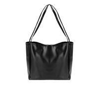 Energather Tote Shoulder Bag, PU Leather Tote Bags Shoulder Tote Bag for Women and Girls, Stylish Tote Handbag for Shopping, Working, Travelling (black)